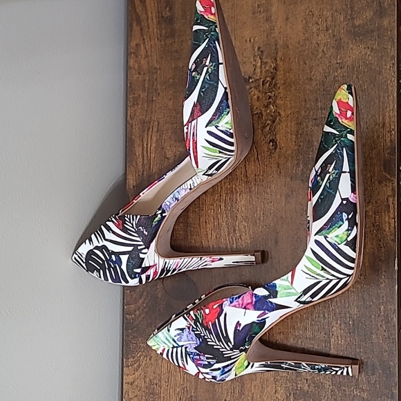 Jessica Simpson CLAUDETTE Multicolor Heels size 7.5 - Picture 5 of 13